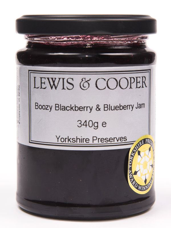 Lewis & Cooper Boozy Blackberry & Blueberry Jam | Luxury Food Hampers ...