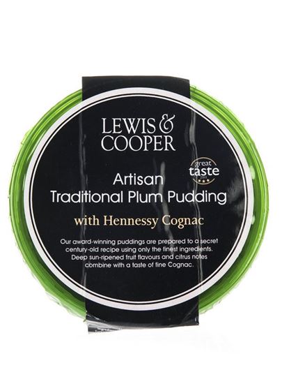 Picture of Lewis & Cooper  Traditional Plum Pudding with Hennessy Cognac 450g