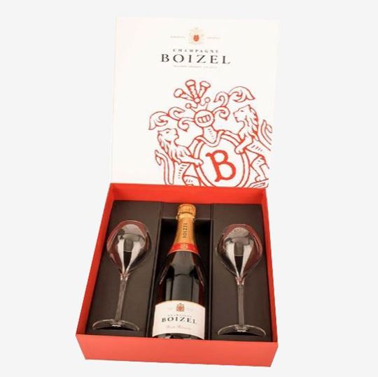 Picture of BOIZEL BRUT RESERVE 75CL AND CHAMPAGNE FLUTES GIFT BOX