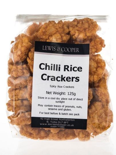 Picture of Lewis & Cooper Chilli Rice Crackers 125G